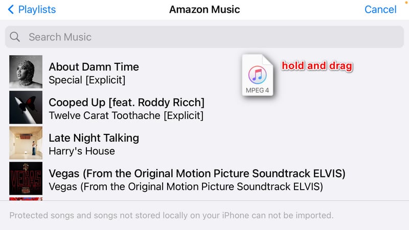 add amazon music to garageband