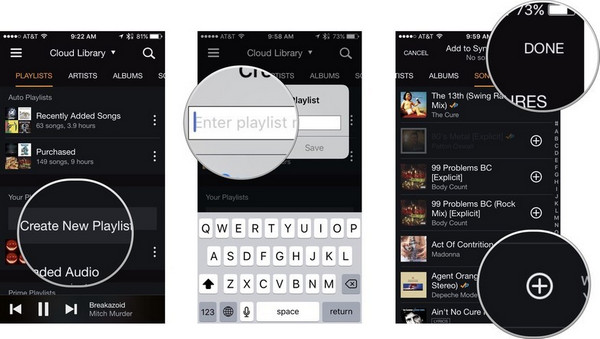 create playlist on iphone