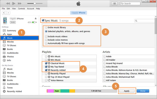 sync amazon music to iphone