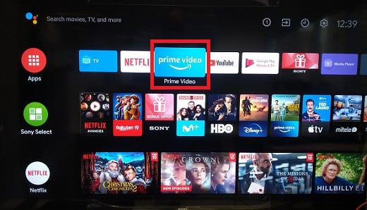 amazon prime video to sony tv