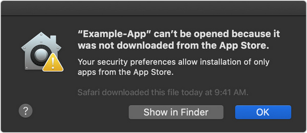 alert download from app store