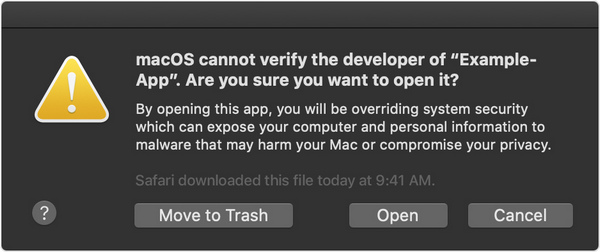 alert unsigned override