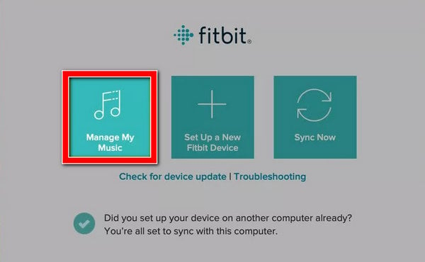 manage amazon music on fitbit