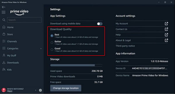 set video quality for prime video