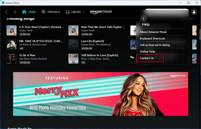 Contact Amazon Music Customer Support