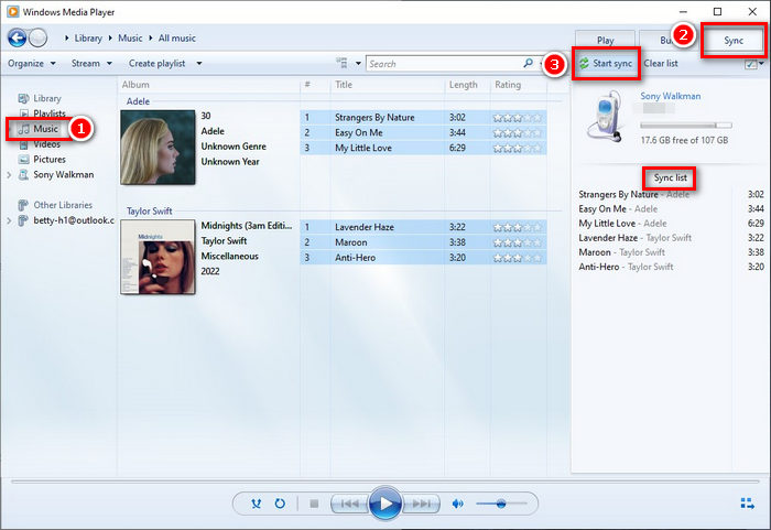 Transfer Amazon Music via Windows Media Player