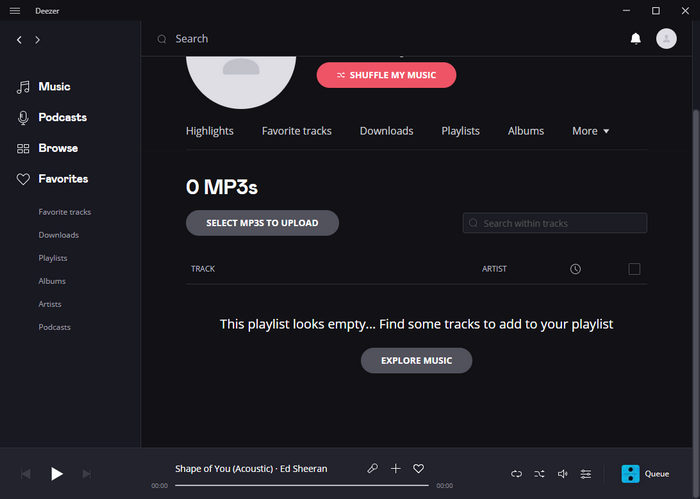 Upload Amazon Music to Deezer