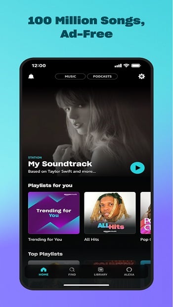 Amazon Music APK user interface screenshot