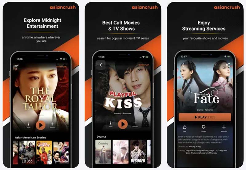 Best free anime app AsianCrush