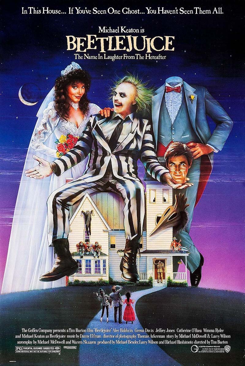Beetlejuice 1988 supernatural comedy movie poster