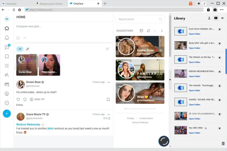 CleverGet OnlyFans Downloader interface