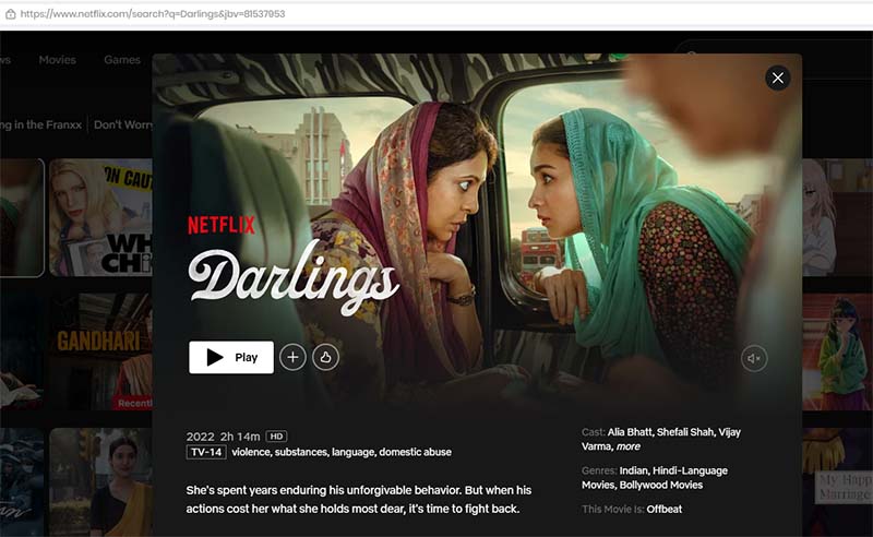 Darlings Hindi dark comedy movie on Netflix