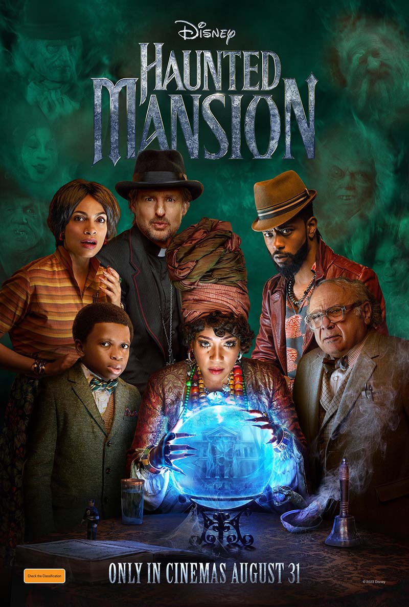 Haunted Mansion 2023 supernatural comedy movie poster