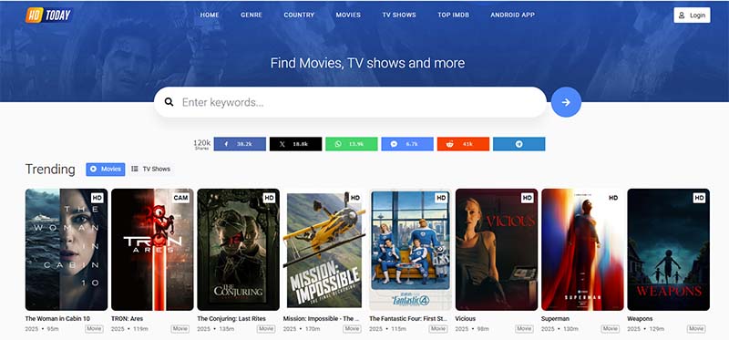 hdtoday interface
