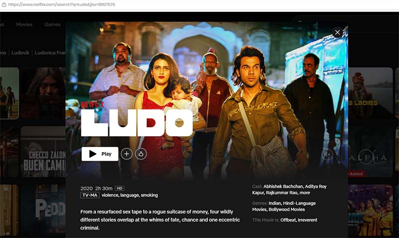 Ludo Hindi comedy crime movie on Netflix