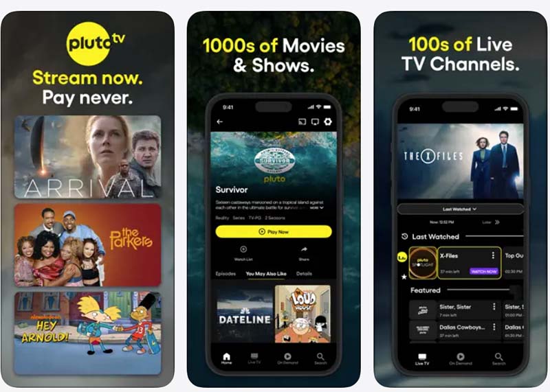 Best free anime app Pluto TV