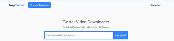SnapTwitter download twitter video on iPhone