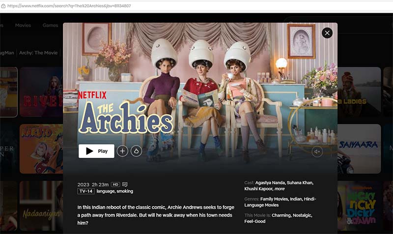 The Archies Hindi movie on Netflix