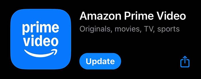 Update Prime Video app