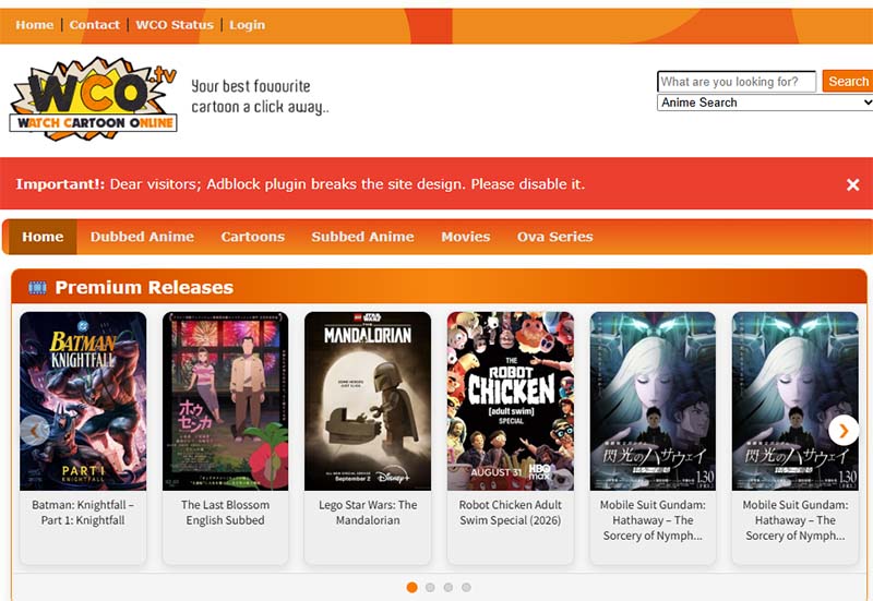 WCO free cartoon streaming website online