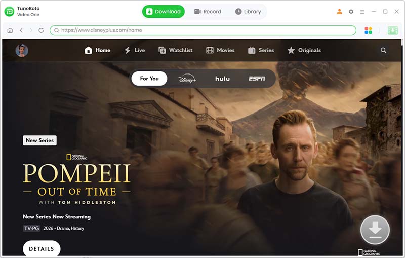 How to download Disney Plus videos using TuneBoto Video One