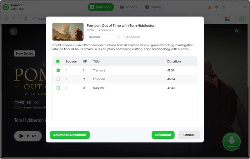 Launch TuneBoto Video One and Select Disney Plus