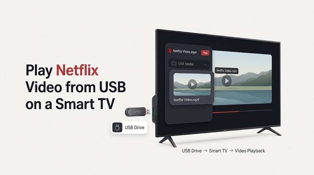 Play Netflix video from USB on a Smart TV