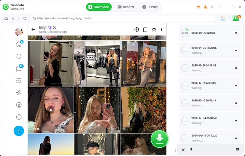 start downloading an OnlyFans video with TuneBoto Video One